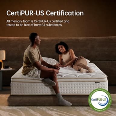 King Mattress 14 Inch, Medium Firm Hybrid with Memory Foam for Pressure Relief & Spinal Alignment - Supportive Comfort Without Sinkage, Superior Zoned Support, Extra Lumbar Support, Motion Isolation - Image 8