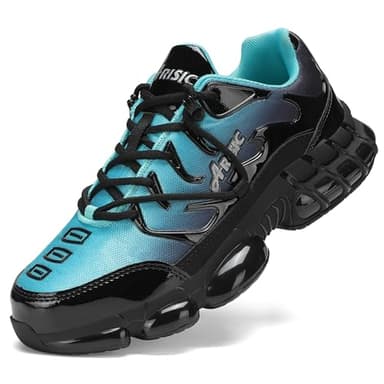KCVTD Steel Toe Shoes for Men Indestructible Work Shoes Lightweight Steel Toe Sneakers Women Puncture Proof Non Slip Composite Toe Safety Zapatos Blue - Image 4