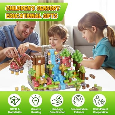 Fitrobust 200PCS Magnetic Building Blocks Set, Magnetic Tiles Kids Build Cubes STEM Game Toys, Build Forest World Set, Christmas Birthday Gifts for Boys & Girls Age 3 4 5 6 7 8 9 10 - Image 2