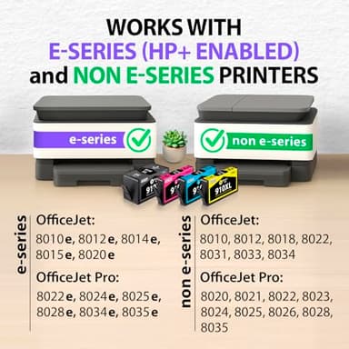 Smart Ink Remanufactured Ink Cartridges Replacement for HP 910XL 910 XL Black and Color Combo Pack to use with OfficeJet Pro 8025e 8025 8028e 8028 8035e 8035 OfficeJet 8015e 8022e 8015 8022 Printers - Image 2