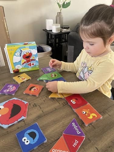 CreateOn “Sesame Street” Toys, Magnetic Kids’ Building Tiles from “Sesame Street” Books, Colors with Elmo Magnet Tiles, Educational Toys for Ages 3+, 17 Pieces - Image 6