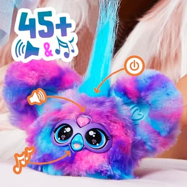 Furby Furblets 2-Pack, Mini Friends Luv-Lee & Mello-Nee, 45+ Sounds Each, Music & Furbish Phrases, Electronic Plush Toys, Red/Green & Purple/Blue, Back to School Gifts, Ages 6+ (Amazon Exclusive) - Image 4
