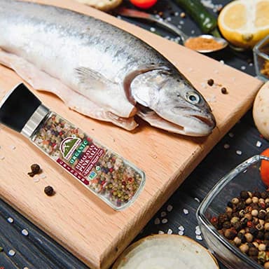 Himalayan Chef Peppercorn Pink Salt Glass Grinder Oz, Organic Rainbow Pepper Corn, 12.5 Ounce - Image 7