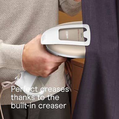 Conair Handheld Garment Steamer for Clothes, Turbo ExtremeSteam 1875W Fabric Steamer, Portable Handheld Design, Strong Penetrating Steam, White/Champagne - Image 6