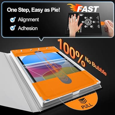 EZ-GLAZ-2 Pack Screen Protector for iPad 11th A16 11-in. /10th Generation 10.9-in. (2025/2022), 9H+ Hardness Tempered Glass with Easy Application Tray, Support Apple Pencil, Case Compatible, HD Clear - Image 3