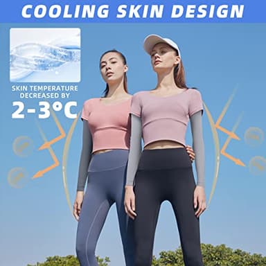 BHYTAKI 6 Pairs UV Sun Protection Arm Sleeves, UPF 50 Sports Cooling Arm Compression Sleeves for Men Women Teenager - Image 6