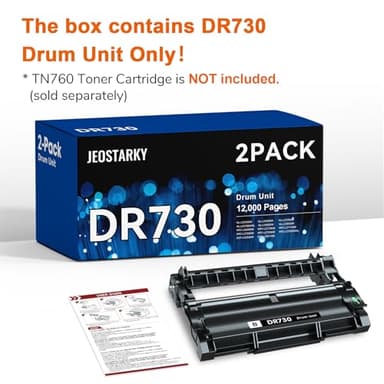 Jeostarky Compatible DR730 Drum Unit (NOT Toner) Replacement for Brother DR730 DR 730 for MFC-L2710DW MFC-L2750DW HL-L2350DW HL-L2395DW HL-L2370DW HL-L2390DW HL-L2379DW DCP-L2550DW Printer (2 Drum) - Image 6