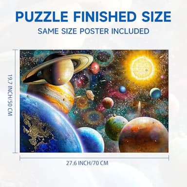 Jigsaw Puzzles 1000 Pieces for Adults, Families (Space Traveler, Solar System) Pieces Fit Together Perfectly - Image 4