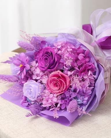 Flowers Gifts for Mom,Flowers Roses Bouquet Gifts for Women,Wife,Grandma and Best Friend/Flower for Delivery Prime/Purple Rose - Image 5
