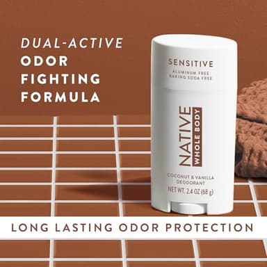Native Whole Body Deodorant Stick Contains Naturally Derived Ingredients, Deodorant for Men and Women | 72 Hour Odor Protection, Aluminum Free with Coconut Oil and Shea Butter | Coconut & Vanilla - Image 7