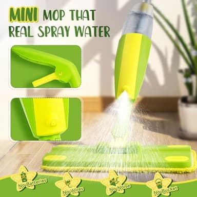 Toddler Spray Mop-Montessori Toys Mini Size Cleaning Mini Mop That Really Spray -Kid Pretend Play Toys Gift for Toddlers Girls Boys - Image 6