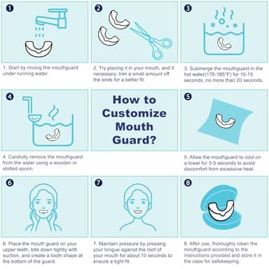 Anti Grinding Guard, Mouth Guard for Grinding Teeth at Night, Mouth Guard for Clenching Teeth at Night, Night Guards for Teeth Grinding with 12 Cleaning Tablets - Image 6