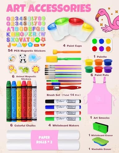 Joyooss Art Easel for Kids Easel for Toddlers,Adjustable Standing Wooden Easels Kids Whiteboard & Chalk Board Kids Dry Erase Board,Art Easel for Kids Easel for Toddlers 2-4 Years - Image 5