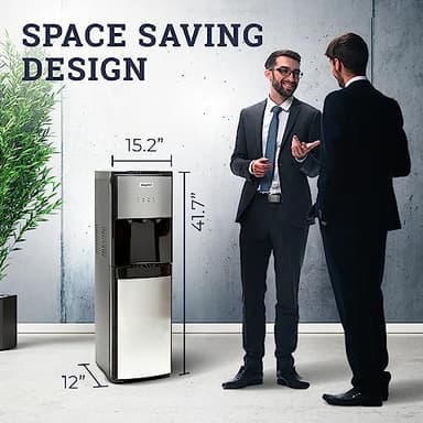 Igloo Bottom Loading Water Cooler – Hot, Cold, & Room Temperature Dispenser – Stainless Steel, Holds 3 & 5 Gallon Jugs, Child Safety Lock – for Homes, Kitchens, Offices, Dorms - Image 4