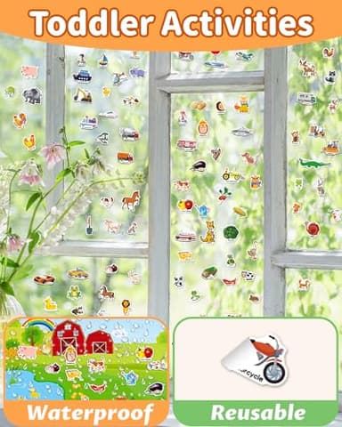Walenced Reusable Sticker Book for Toddlers 2-4 Years, Stickers for Kids, Toddler Sticker Book Ages 1-3, Toddler Craft Activities, Toddlers Travel Toys Ages 2+ Boy Girl Birthday Gifts - Image 6