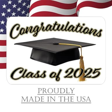 Congratulations Class of 2025 Graduation Yard Sign Home Decor Lawn Decoration With Stake Senior High School College Graduate White - Image 6