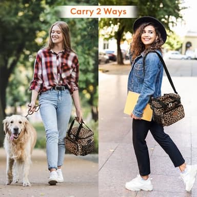 Lifewit Medium Lunch Bag Insulated Lunch Box Soft Cooler Cooling Tote for Adult Men Women, Flower 12-Can (9L) - Image 5