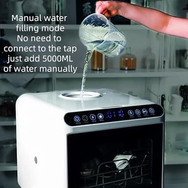 Dishwasher Tabletop dishwasher Portable Small fully automatic dishwasher with four wash modes plus drying and sterilizing modes Can be connected to the tap and filled manually - Image 6
