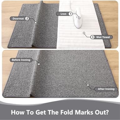Front Door Mat Outside Entrance, Welcome Mat Outdoor, Indoor Entryway Rug, Dirt Trap Non-Slip Washable Low Profile, Muddy Resistant, Absorbent Fade-Resistant for Front Back Door Indoor 36"x24" Grey - Image 8