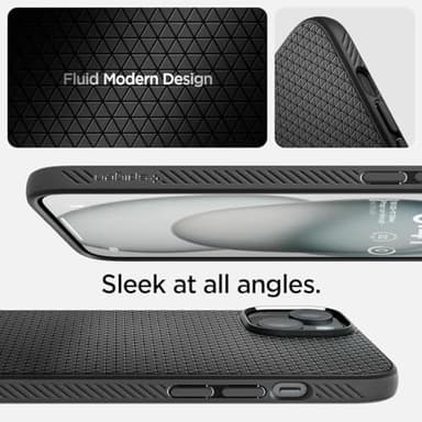 Spigen Liquid Air Designed for iPhone 15 Case (2023) [Military-Grade Protection] - Matte Black - Image 3