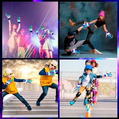 CELCOREERY LED Gloves Boys Toys Age 3-8 Year Old Cool Toys Light up Gloves Stocking Stuffer for Birthday Halloween Christmas Fun Gift for 3 4 5 6 7 8 Year Old Girls Boys - Image 4