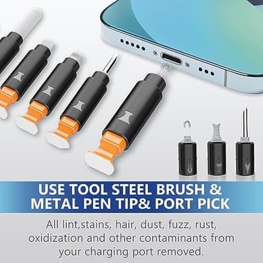 Edglete for iPhone Cleaning Kit, Cleaner Kit for AirPod, iPhone Cleaner Charging Port Cleaning, Portable Cell Phone Repair Restore Tool for iPad Lightning Charger Cables Connectors Electronic Devices - Image 4