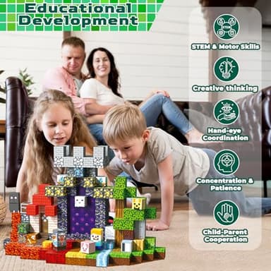 Magneverse 200 PCS 0.8in Magnetic Blocks - Magnet Toys for Kids, Magnetic Building Blocks Cubes, Stacking Magnets, School STEM Toys Birthday Gifts for Boys and Girls Age 3+ Years Old (Theme: Portal) - Image 7