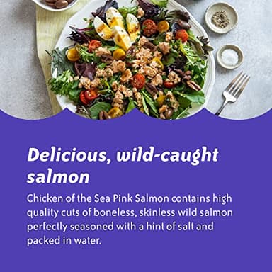 Chicken of the Sea Pink Salmon, 2.5 Ounce Packets (Pack of 12), Wild Caught Salmon, Skinless & Boneless, Lemon & Chive - Image 4