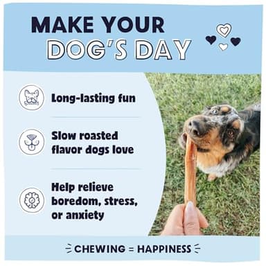 Pawstruck Natural 5-8" Bully Sticks for Dogs - Best Long-Lasting, Rawhide-Free, Low Odor Dental Chew Treat - Healthy Single Ingredient, 100% Real Beef - 8 oz Bag - Packaging May Vary - Image 2