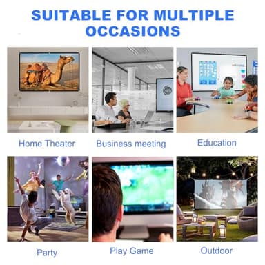 100 inch Projector Screen,DUYIKJ Foldable Washable Portable Rear Front Projector Screen 4K Indoor Outdoor 16:9 HD Projection Movies Screen for Backyard Home Theater Office - Image 8