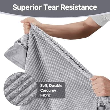 OhGeni Orthopedic Waterproof & Machine Washable Dog Bed for Medium Large Pets, Suitable for Crates, Cat Mat with 25D Egg Crate Foam, Non-Slip Bottom & Removable Cover, 35 Inches(Gray) - Image 7