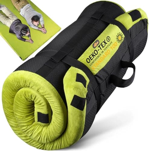 GAIALOOP 4 INCH Thick Memory Foam Camping Mattress, Roll Up Floor Sleeping Mat Camp Cot Mattress Pad Travel Camping Couch Bed for Guest Adults Side Sleepers [Full:75 * 54 * 4"] - Image 1