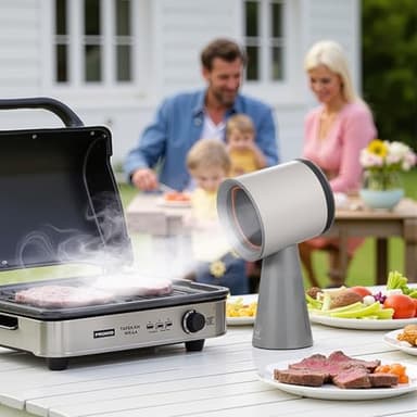 AMZCOOKTOP Portable Range Hood Kitchen Powerful 3-Speed Suction Desktop Compact Range Hood with 2 Replace Filter Low Noise Kitchen Exhaust Fan with Large Oil Collection Cup (apartment use) - Image 8