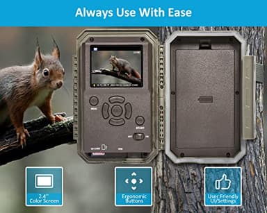 GardePro E5S Trail Camera, 64MP 1296p HD Video, Game Cameras with 100ft Night Vision Motion Activated Waterproof for Deer Wildlife Cam, Hunting - Image 7