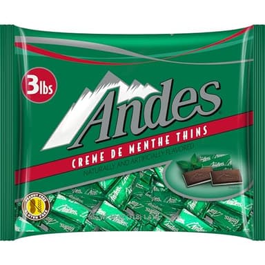Andes Creme De Menthe Thin Mints - 3 Pounds of Bulk After Dinner Mints - Rectangular Chocolate Sandwich Mint Candies - 48 Oz Bag - Image 4