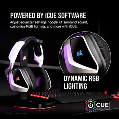 CORSAIR VOID RGB ELITE Wireless Gaming Headset – 7.1 Surround Sound – Omni-Directional Microphone – Microfiber Mesh Earpads – Up to 40ft Range – iCUE Compatible – PC, Mac, PS5, PS4 – Carbon - Image 7