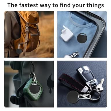 Air Tracker Tags 4 Pack Smart Tag Bluetooth Trackers Work with Apple Find My (iOS Only), Lightweight Tag Prevent Loss of Luggage Wallets Keys Bags,Replaceable Battery,IP67 Waterproof - Image 7