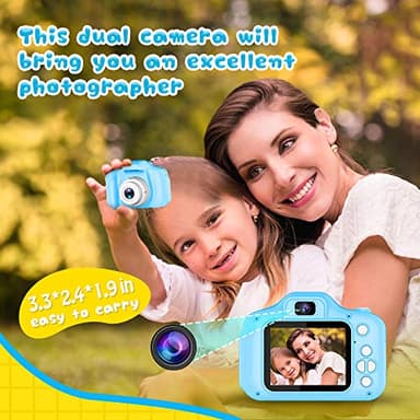 Seckton Upgrade Kids Selfie Camera, Christmas Birthday Gifts for Boys Age 3-9, HD Digital Video Cameras for Toddler, Portable Toy for 3 4 5 6 7 8 Year Old Boy with 32GB SD Card-Blue - Image 3
