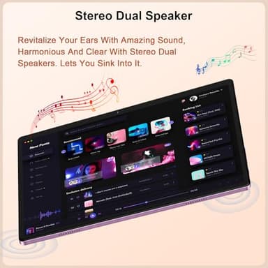 Dghrti 2025 Android 14 Tablet, 22GB RAM+128GB ROM+1TB Expand, 8000mAh Battery, 10.1 Inch Touchscreen, Octa-Core CPU, 2-in-1 Tablet with Keyboard&Mouse, Support BT5.0, GPS, WiFi - Purple - Image 7