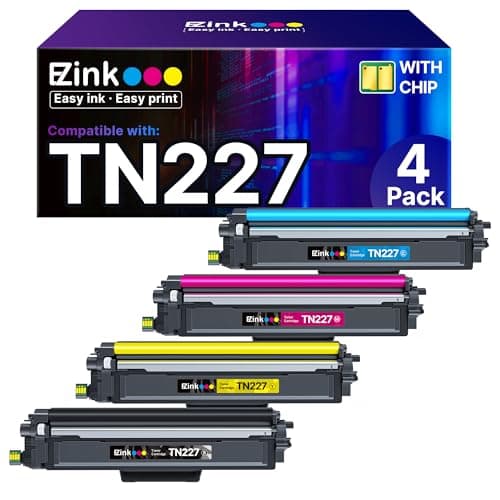 E-Z Ink TN227 Compatible Toner Cartridge Replacement for TN-227BK/C/M/Y High Yield Brother TN227 TN227BK TN223 to use with HL-L3270CDW HL-L3230CDW HL-L3210CW HL-L3290CDW MFC-L3710CDW (4 Pack) - Image 1