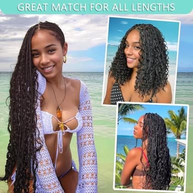 Human Braiding Hair for Boho Braids Deep Wave Bundles Human Hair 150g 6 Bundles/Pack 14 Inch Bulk Boho Hair for Braiding 12A Brazilian Curly Boho Braids Human Hair Braiding Hair Natural Color - Image 7