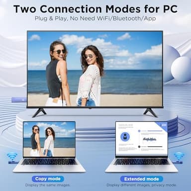 Wireless HDMI Transmitter and Receiver, Plug and Play Portable 2.4G/5G Wireless HDMI Extender Kit, 4K Decode 1080P HD Output for Video and Audio Streaming to Monitor from Laptop/PC/TV Box/Projector - Image 4