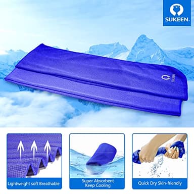 Sukeen Cooling Towel for Neck and Face (40"x12"), Microfiber Bulk Cooling Towels for Athletes Cooling Neck Wraps Instant Cooling Towels for Yoga,Gym,Golf,Running,Fitness and Workout - Image 2