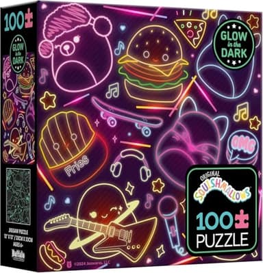 Buffalo Games - Glow in The Dark - Squishmallow Neon Lights - 100 Piece Jigsaw Puzzle - Image 3