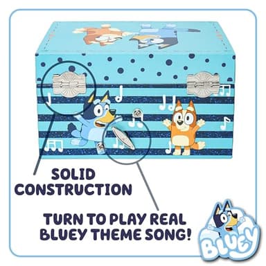 Mini Treasures Bluey Jewelry Box for Girls - Musical Jewelry Box with Spinning Figurine, Bluey Toys for Kids Ages 3-5 - Plays Bluey Theme Song - 6 x 4.7 x 3.5 in - Image 8