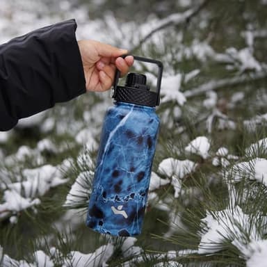 Konokyo 22oz Stainless Steel Bottles with 3 Lids Sport Insulated Water Bottle,Army Green - Image 7