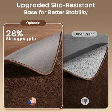 Ophanie Brown Rugs for Bedroom Living Room, Fluffy Fuzzy Furry Carpet, Plush Soft Shaggy Bedside Indoor Floor 4x6 Area Rug for Kids Girls Boys Baby Teen Dorm Nursery Home Decor Aesthetic - Image 4