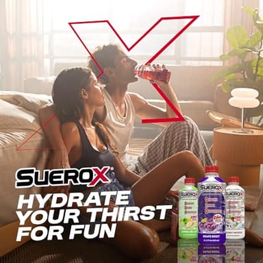 SueroX Sugar-Free Sports Drink for Hydration and Recovery, Electrolyte Hydration Drink with 8 Ions, Zero Calorie Sports Drinks with Electrolytes, Tropical Pack, 21.3 Fl Oz, 12 Count - Image 9