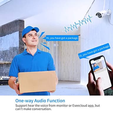 Hiseeu 2K Wireless Security Camera System, 10CH NVR Kit,8Pcs 3MP WiFi Surveillance Cameras for Home Indoor/Outdoor Use,Night Vision,Waterproof, Motion Detection, 3TB Hard Drive and DC Power Included - Image 6