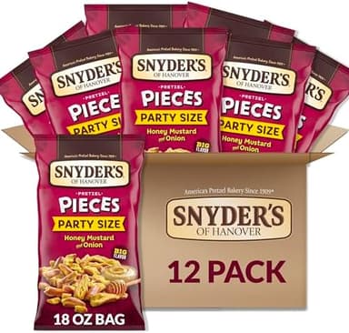 Snyder's of Hanover Pretzel Pieces, Honey Mustard and Onion, Party Size 18 Oz (Pack of 12 - Image 3